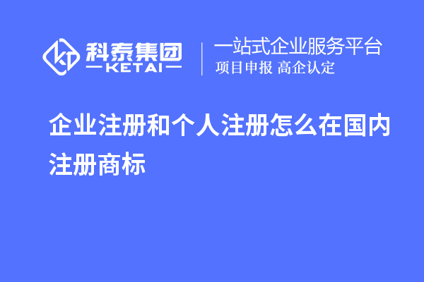 企業(yè)注冊(cè)和個(gè)人注冊(cè)怎么在國內(nèi)注冊(cè)商標(biāo)