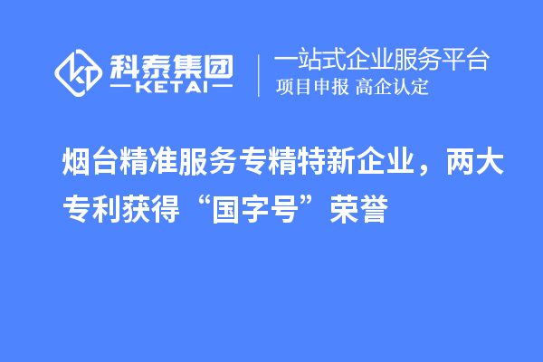 煙臺精準服務專精特新企業，兩大專利獲得“國字號”榮譽