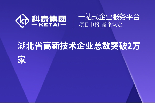 湖北省高新技術企業總數突破2萬家
