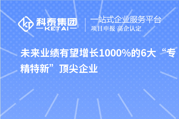 未來業(yè)績(jī)有望增長(zhǎng)1000%的6大“專精特新”頂尖企業(yè)