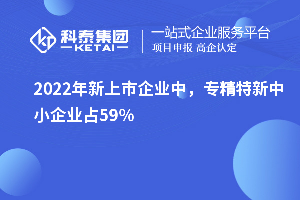 2022年新上市企業中，<a href=http://www.duckwijs.com/fuwu/zhuanjingtexin.html target=_blank class=infotextkey>專精特新中小企業</a>占59%