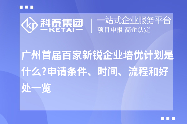 廣州首屆百家新銳企業(yè)培優(yōu)計(jì)劃是什么?申請(qǐng)條件、時(shí)間、流程和好處一覽