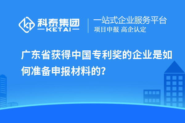 廣東省獲得中國(guó)專(zhuān)利獎(jiǎng)的企業(yè)是如何準(zhǔn)備申報(bào)材料的？