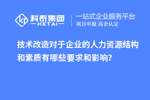技術改造對于企業的人力資源結構和素質有哪些要求和影響?