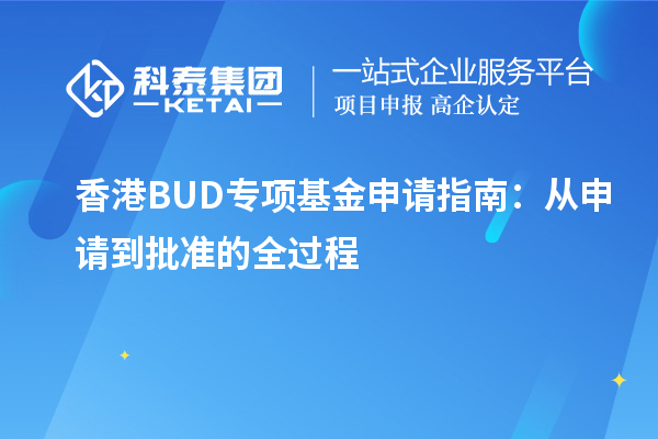 香港BUD專項基金申請指南:從申請到批準的全過程