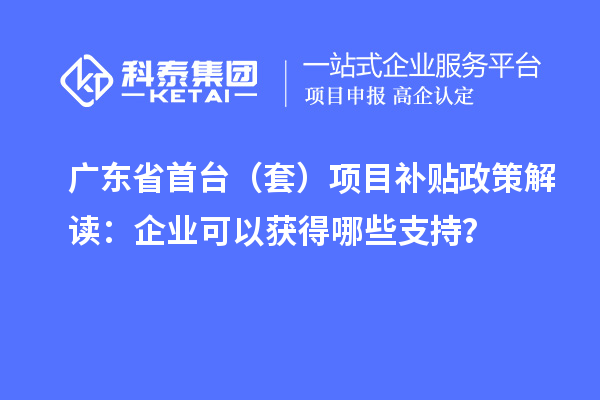 廣東省首臺(套)<a href=http://www.duckwijs.com/jiedu.html target=_blank class=infotextkey>項目補貼政策</a>解讀:企業可以獲得哪些支持?
