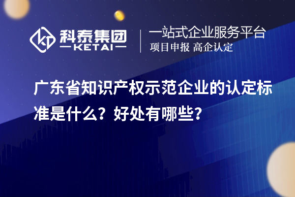 廣東省知識產權示范企業的認定標準是什么?好處有哪些?