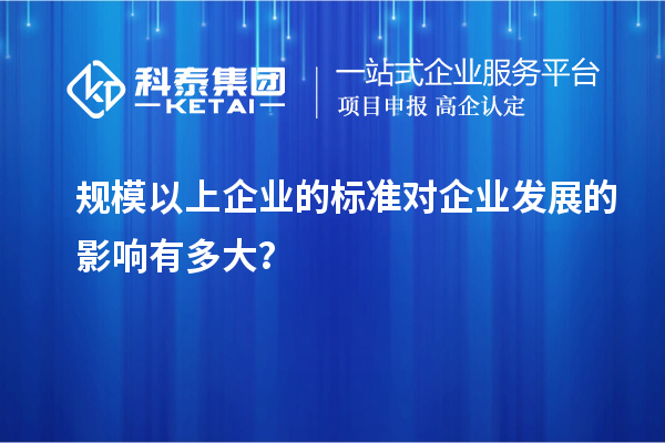 規模以上企業的標準對企業發展的影響有多大?