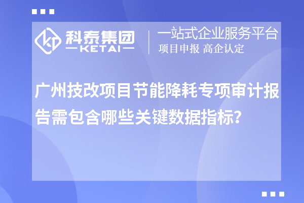 廣州技改項目節能降耗專項審計報告需包含哪些關鍵數據指標？