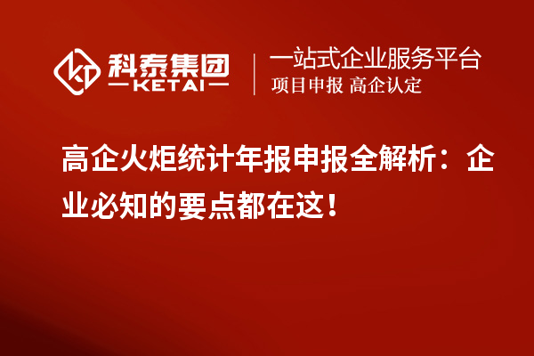 高企火炬統計年報申報全解析：企業必知的要點都在這！