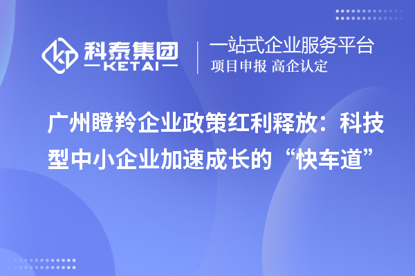 廣州瞪羚企業(yè)政策紅利釋放：科技型中小企業(yè)加速成長的“快車道”