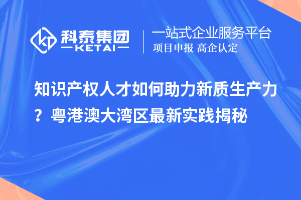 知識產(chǎn)權(quán)人才如何助力新質(zhì)生產(chǎn)力?粵港澳大灣區(qū)最新實踐揭秘