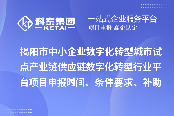 揭陽市中小企業數字化轉型城市試點產業鏈供應鏈數字化轉型行業平臺<a href=http://www.duckwijs.com/shenbao.html target=_blank class=infotextkey>項目申報</a>時間、條件要求、補助獎勵