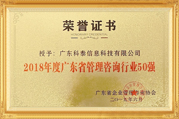 廣東省管理咨詢行業50強